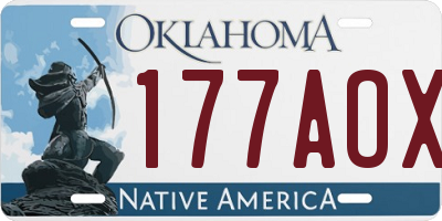 OK license plate 177AOX