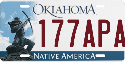 OK license plate 177APA