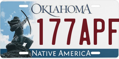 OK license plate 177APF