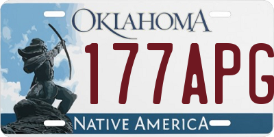 OK license plate 177APG