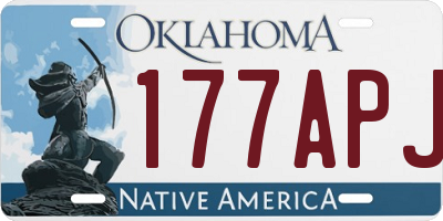 OK license plate 177APJ