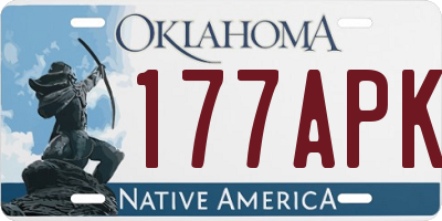 OK license plate 177APK