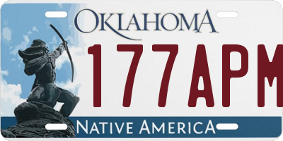 OK license plate 177APM