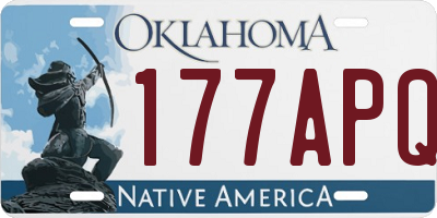 OK license plate 177APQ