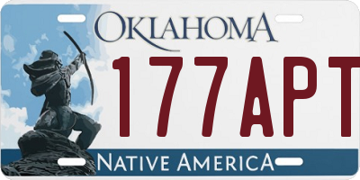 OK license plate 177APT