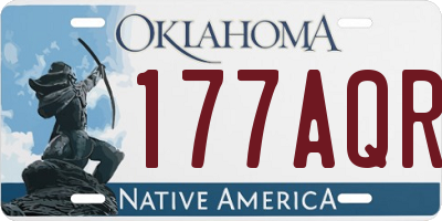 OK license plate 177AQR