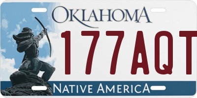 OK license plate 177AQT