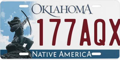 OK license plate 177AQX