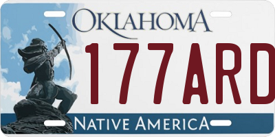 OK license plate 177ARD