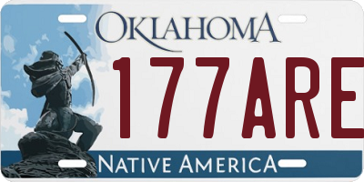 OK license plate 177ARE
