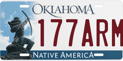 OK license plate 177ARM