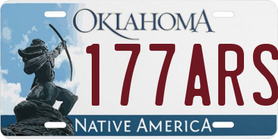 OK license plate 177ARS