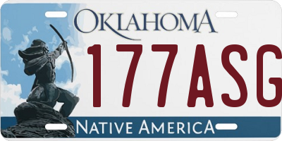 OK license plate 177ASG