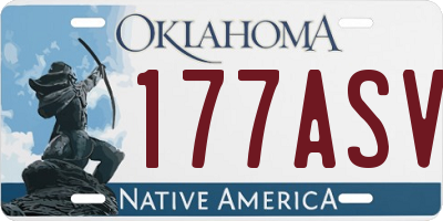 OK license plate 177ASV