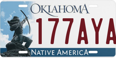 OK license plate 177AYA