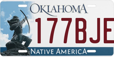 OK license plate 177BJE