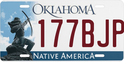 OK license plate 177BJP