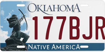 OK license plate 177BJR
