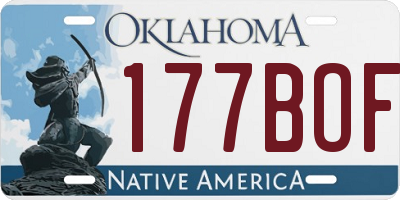 OK license plate 177BOF