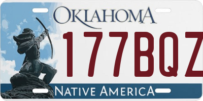 OK license plate 177BQZ
