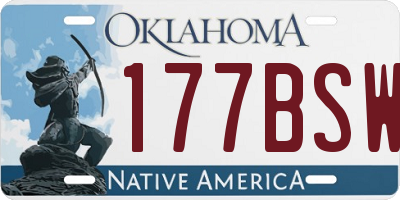 OK license plate 177BSW