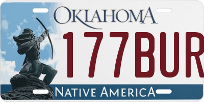 OK license plate 177BUR