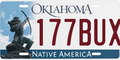 OK license plate 177BUX