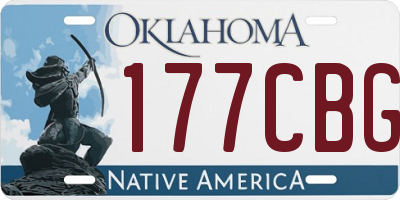OK license plate 177CBG