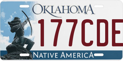OK license plate 177CDE