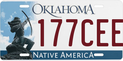 OK license plate 177CEE