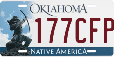 OK license plate 177CFP