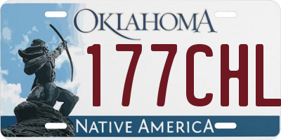 OK license plate 177CHL