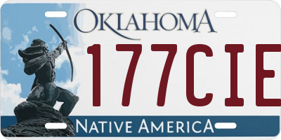 OK license plate 177CIE