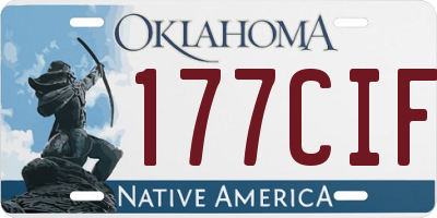 OK license plate 177CIF