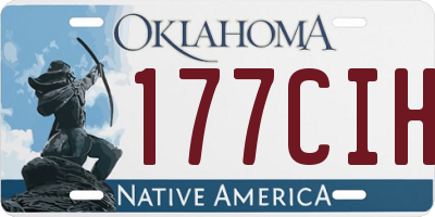 OK license plate 177CIH