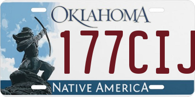 OK license plate 177CIJ
