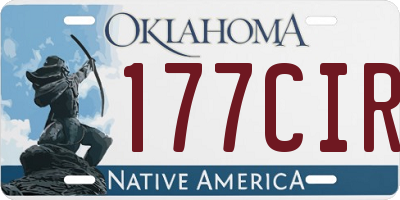 OK license plate 177CIR