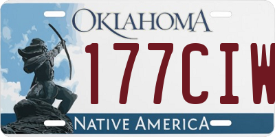OK license plate 177CIW