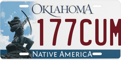 OK license plate 177CUM