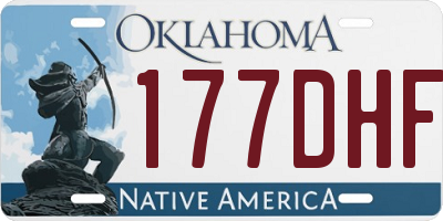 OK license plate 177DHF
