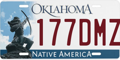 OK license plate 177DMZ