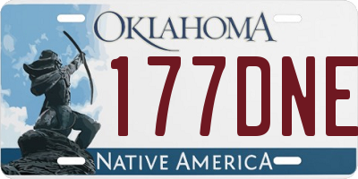 OK license plate 177DNE