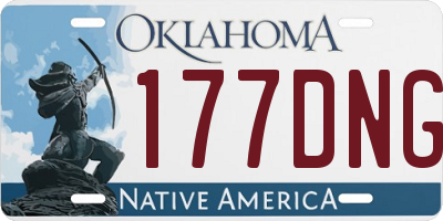 OK license plate 177DNG