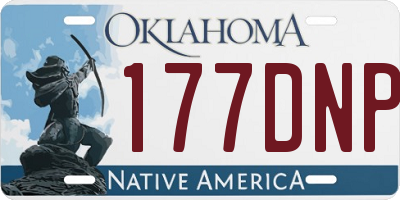 OK license plate 177DNP