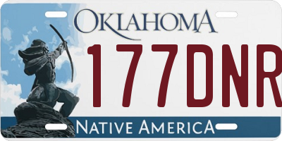OK license plate 177DNR