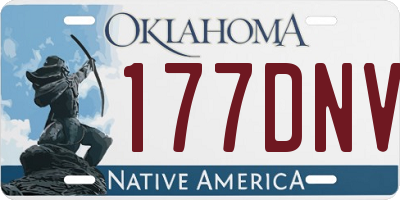 OK license plate 177DNV