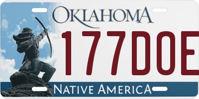 OK license plate 177DOE