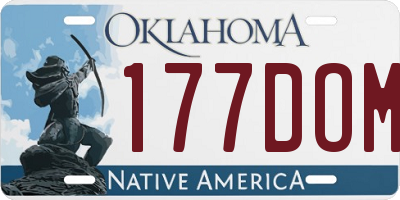 OK license plate 177DOM