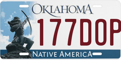 OK license plate 177DOP
