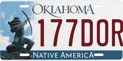 OK license plate 177DOR